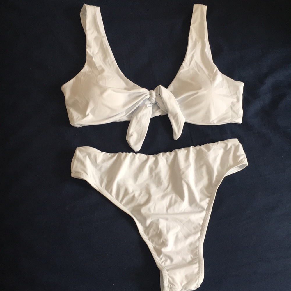 White tie bikini
